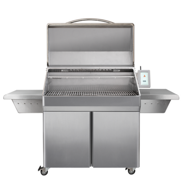 Memphis Elite pellet grill ITC3 hood open