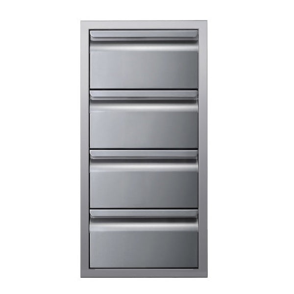 Memphis VGC15DB4 15" Stainless Steel Four Drawer Stack