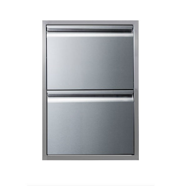 Memphis VGC21DB2 21" Stainless Steel Two Drawer Stack