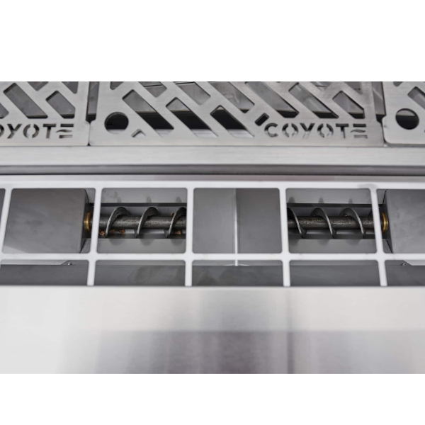    Coyote built in 36 inch Pellet Grill Hopper Open
