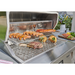 Coyote c1p28 Pellet Grill Island with food cooking