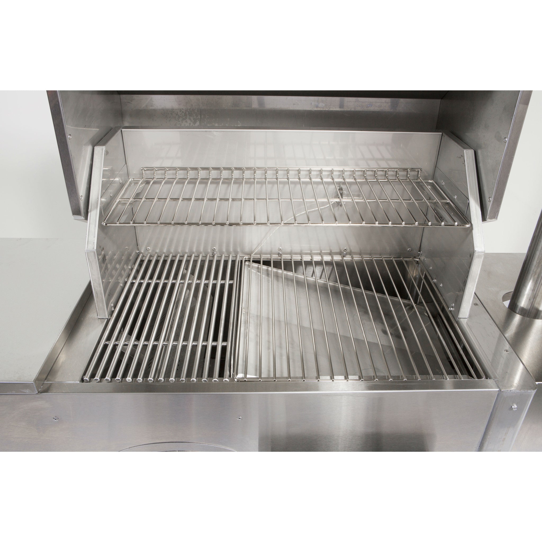 fast eddy pg1000 pellet grill by cookshack inside view of burners