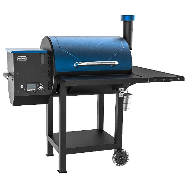 ASMOKE AS660N-1 52" Blue Freestanding Pellet Grill and Smoke with Removable Shelf