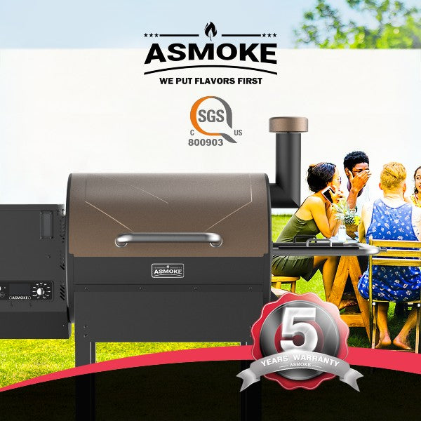 ASMOKE AS660 54" Dark Bronze Signature Wood Freestanding Pellet Grill
