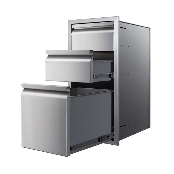 Memphis VGC15DB3 15" Stainless Steel Three Drawer Stack