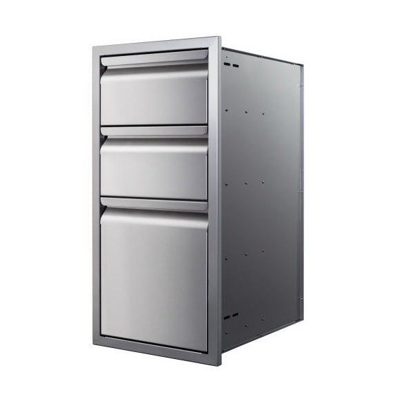 Memphis VGC15DB3 15" Stainless Steel Three Drawer Stack